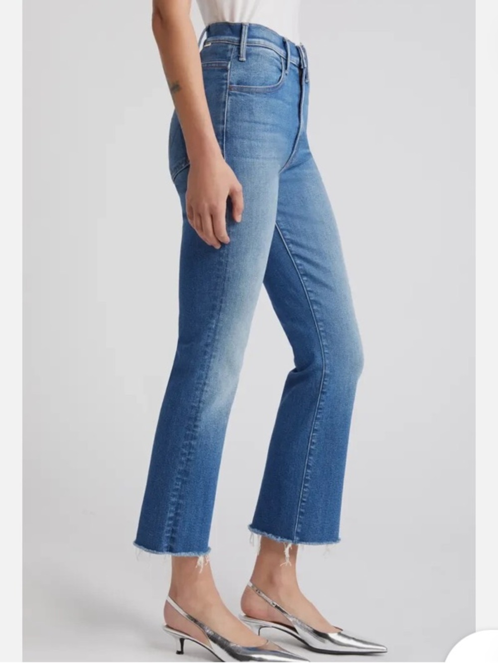 Mother The Hustler ankle fray jeans